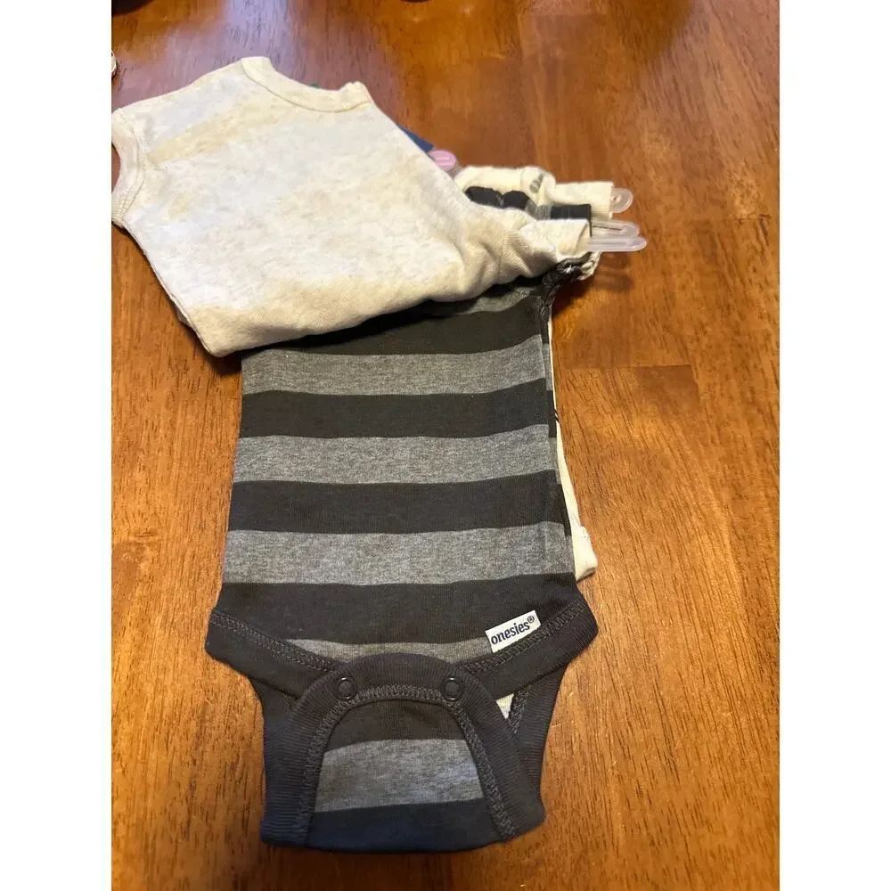 Gerber Preemie Baby Onesies 3-Pack Camping Bear Mountain Organic Cotton Neutral